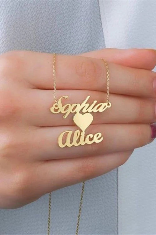 Customize Double Name Necklace